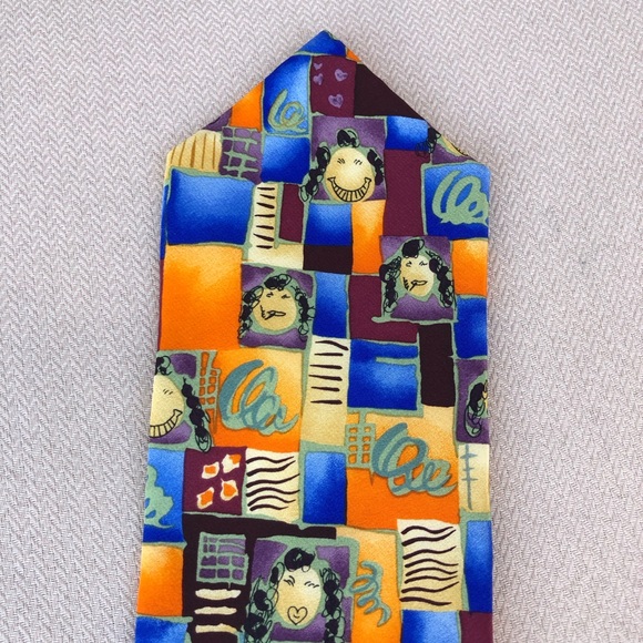 Gilda's Club Men's Silk Multicolor Classic Style Made in USA Tie - Picture 6 of 9